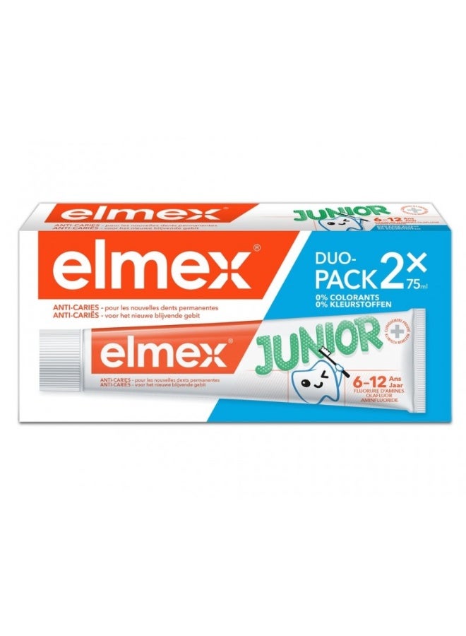 Elmex Junior Toothpaste 2 x 75ml - Image 1